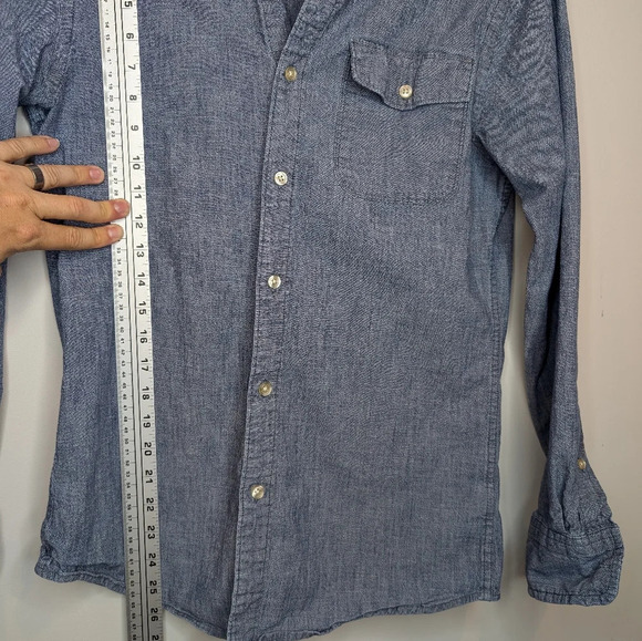 Sonoma Modern Fit Flexwear Denim Button Down Top Mens Small - Picture 8 of 9
